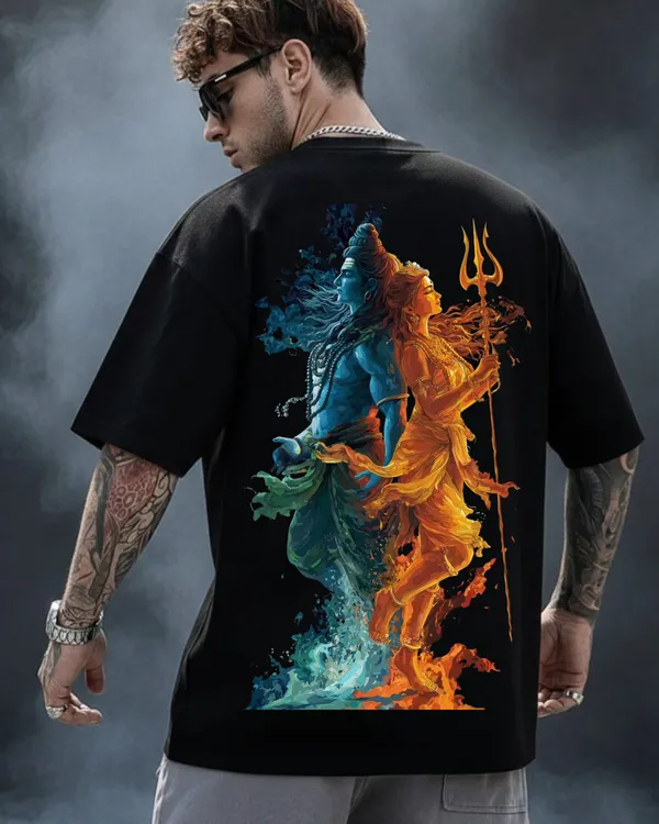 shiva_&_sati_Vibrent_Oversize_Black_Tees