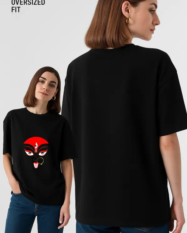 Durga_Puja__Edition_Oversize_Black_Tees