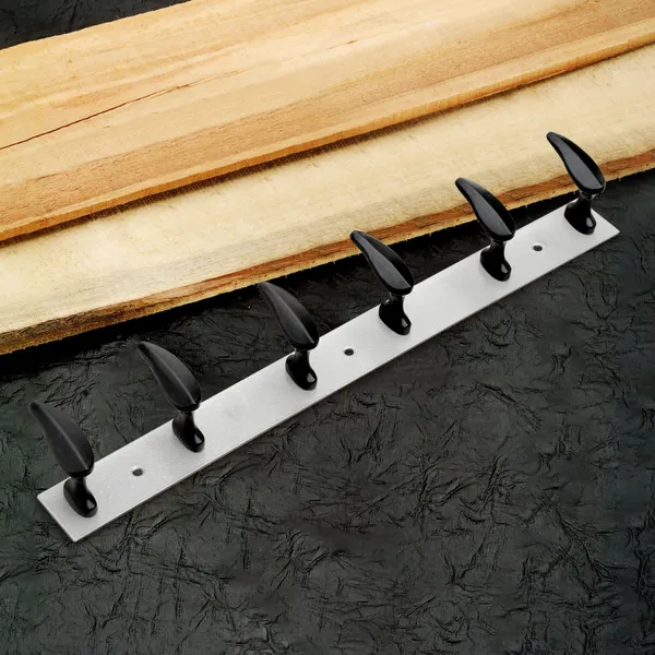 Pack_Of_4_Black_&_Silver_Aluminium_Wall_Hook_Stand,_6_Hooks_Each,_Modern_Wall_Mount_Hanger_For_Clothes,_Towels_And_Keys