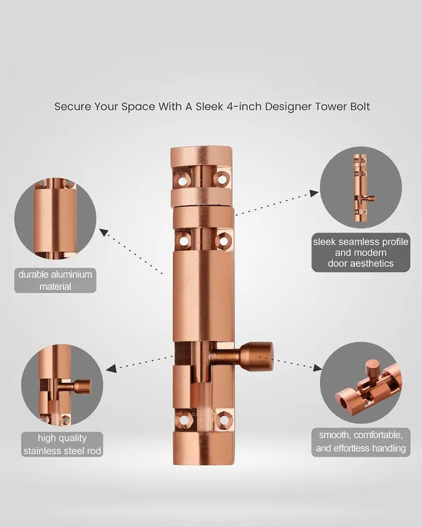 4_inch_|_Pack_of_4_|_Rosegold_|_Stainless_Steel_and_Aluminium_|_Modern_Zylo/Xylo_Rosegold_Tower_Bolt_