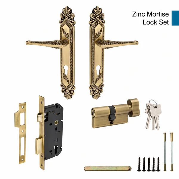 DM_Locks_|_12_inches_|_Premium_Zinc_Black_Antique_Finish_Mortise_Lock_Set
