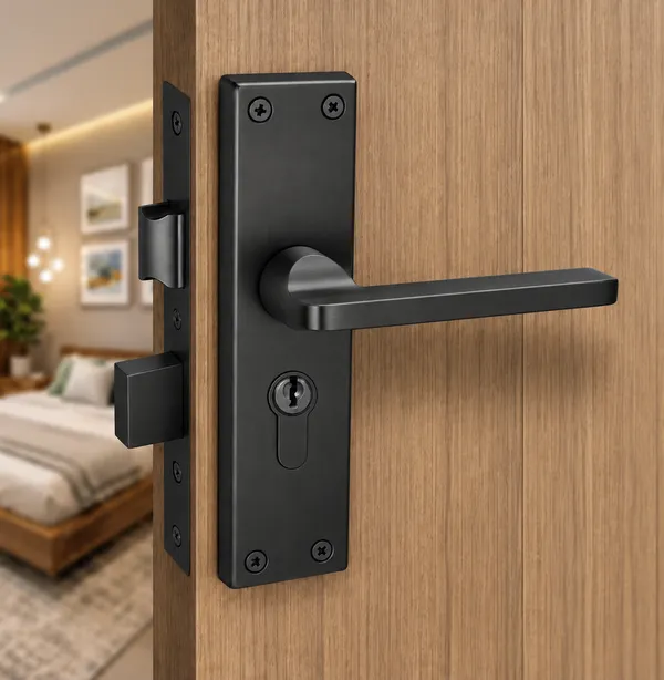DM_Locks_|_8_Inch_|_Stainless_Steel_|_Black_|_Mortice_Handle_Cylindrical_Door_Lock_200mm