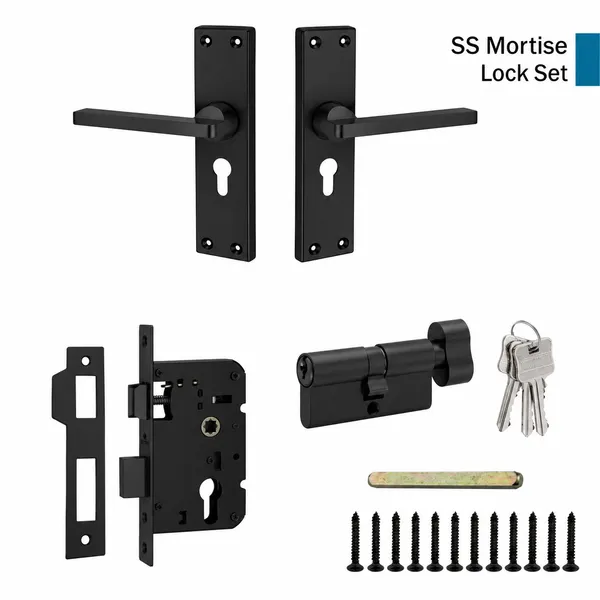 DM_Locks_|_8_Inch_|_Stainless_Steel_|_Black_|_Mortice_Handle_Cylindrical_Door_Lock_200mm
