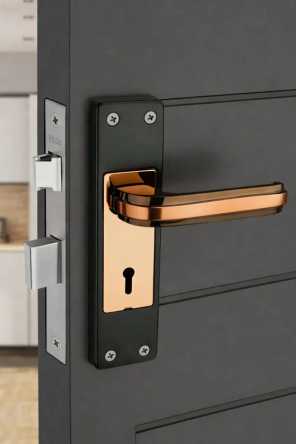 DM_Locks_|_Iron_|_Black_Rose_Gold_|_8"_Mortice_Handle_-_65MM_Double_Turn,_3_Long_Keys_for_Bedroom_Doors_and_Main_Door