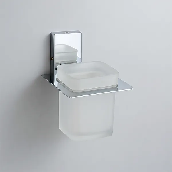 Pack_of_2_|_SS_304_|_Silver_Chrome_Stainless_Steel_Modern_Frosted_Tumbler_Holder_Stand_Bathroom,_Glass_Toothbrush_Holder,_Tumbler_Stand,_Toothpaste_Holder,_Bathroom_Accessories,_Toothbrush_Stand,_Frosted_Glass