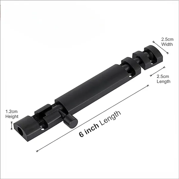 6_inch_|_Pack_of_4_|_Black_|_Stainless_Steel_and_Aluminium_|_Modern_Zylo/Xylo_Black_Tower_Bolt_