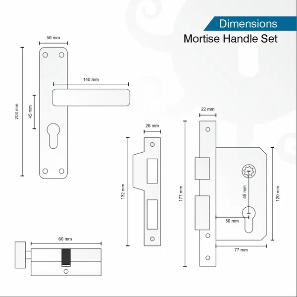 DM_Locks_|_8_Inch_|_Stainless_Steel_|_Black_finish_|_Mortice_Handle_|_Cylindrical_Door_Lock_200mm