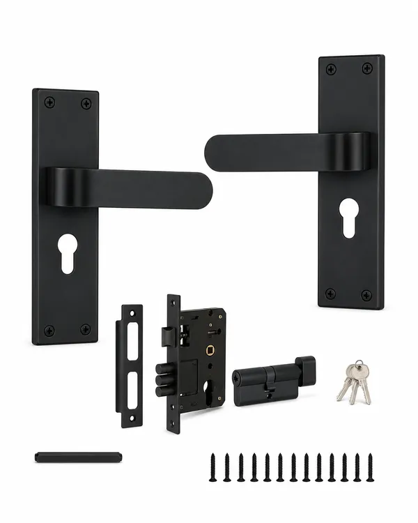 DM_Locks_|_8_Inch_|_Stainless_Steel_|_Black_finish_|_Mortice_Handle_|_Cylindrical_Door_Lock_200mm