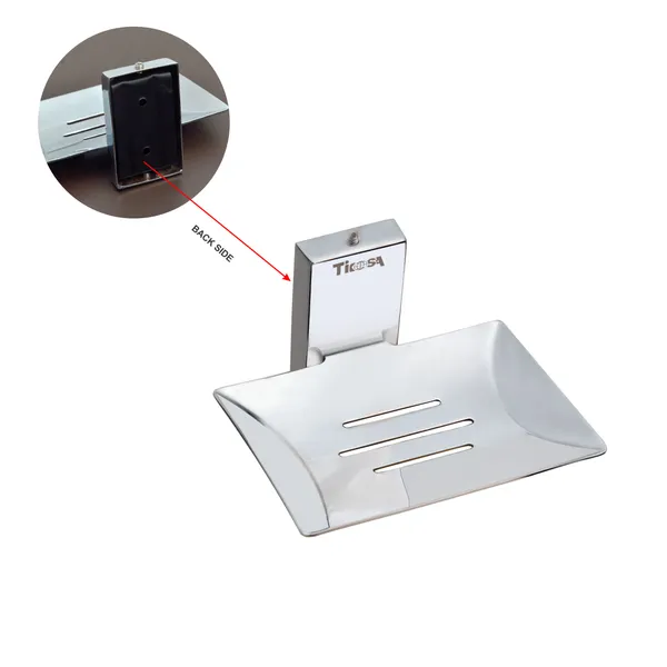 Pack_Of_4_|_Silver_Chrome_Stainless_Steel_Soap_Dish/Soap_Stand/Bathroom_Soap_Holder/Bathroom_Accessories