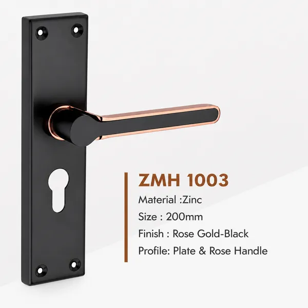 DM_Locks_|_8_Inch_|_Mortise_Handle_Cylindrical_Door_Lock_200mm,_Black_and_Rose_Gold_finish