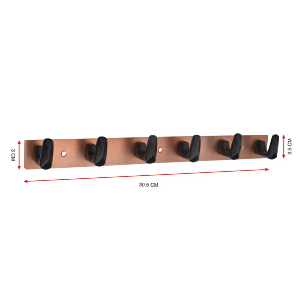 Pack_Of_4_|_Black_&_Rose_Gold_Aluminium_6_Pt_Bathroom_Cloth_Hooks_Hanger_Door_Bathroom_Robe_Hooks_Rail_For_Hanging_Keys,Clothes,Towel_Steel_Hook