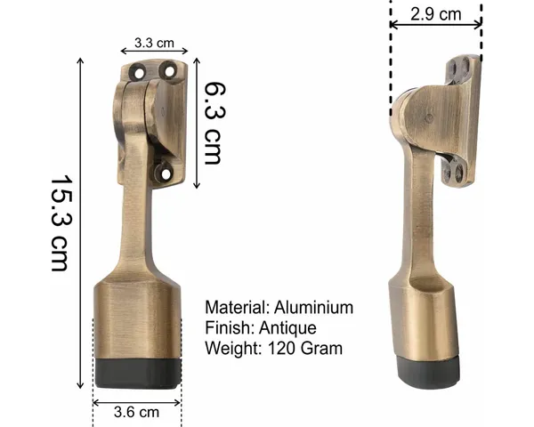 DM_Group_|_Pack_Of_4_|_5_inch,_Aluminium_Door_Stopper_|_Antique_Finish_|_Kickdown_door_stopper_DS-101-BA-102_Door_Mounted_Door_Stopper��(Antique)