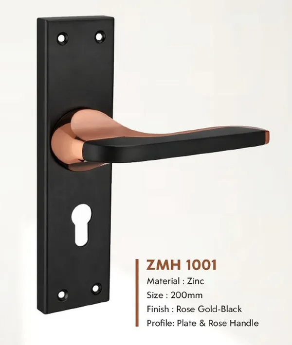 DM_Locks_|_8_Inch_|_Mortice_Handle_Cylindrical_Door_Lock_200mm,_Black_and_Rose_Gold_Silver_finish_for_Bedroom_Doors_and_Main_Door