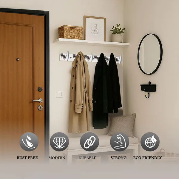Pack_Of_4_Silver_Chrome_Aluminum_Hook_Rail_With_6-Hooks_Chrome_Finish_For_Walls_Of_Bathroom/Kitchen–Hook_Rail_Bar_For_Clothes/Towel/Keys