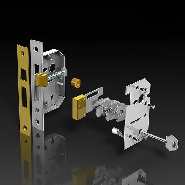 DM_Locks_|_Iron_|_Matt_Finish_7"_Mortice_Door_Set,_Curved_Handle_(Black,_Silver)