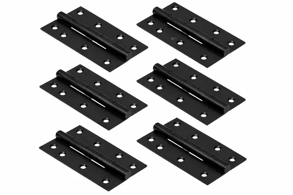 Pack_of_6_|_4_Inch_x_12_Gauge_|_Black_Finish_|_Heavy_Duty_Welded_Hinges_for_Main_Door,_Stainless_Steel_Hinges,_Kabja_for_Door,_Cabinets_Doors,_Bedroom,_Kabja_for_Door_�_Pack_of_6_(2.5mm_Thickness,_Matt_Finish)
