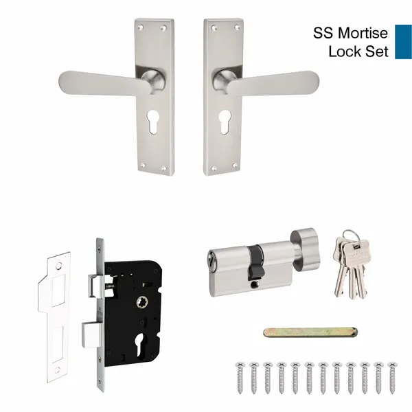 DM_Locks_|_8_inch_|_Stainless_Steel_|_Silver_Finish_|_Mortice_Handle_Cylindrical_Lock_200mm