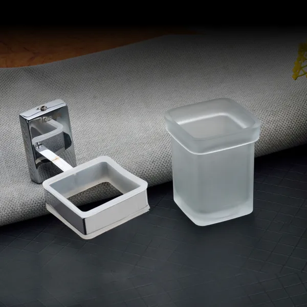 Pack_of_2_|_SS_202_|_Silver_Chrome_Stainless_Steel_Modern_Frosted_Tumbler_Holder/Toothbrush_Holder/Toothpaste_Holder_With_Frosted_Glass,_Square_Design
