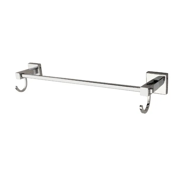 Silver_Chrome_Modern_Stainless_Steel_Towel_Bar_With_Hooks,_Bathroom_Accessories