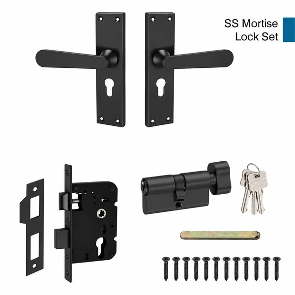 DM_Locks_|_8_inch_|_Stainless_Steel_|_Matte_Black_Finish_|_Mortice_Handle_Cylindrical_Lock_200mm