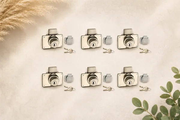 SS|_Pack_of_6_|_Multipurpose_Drawer_Cupboard_Cabinet_lock_with_2_Reversible_Ultra_Brass_keys_|_23mm_|