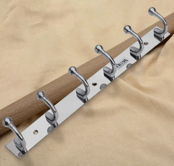 Pack_Of_4_Silver_Chrome_Heavy_Duty_Goli_6_Pt_Aluminium_Cloth_Hanger_Suitable_For_Bathroom_Bedroom_Kitchen_Wall_Hook_Rail_Hanging_Scarf,Coat,Keys_Tie_Clothes_Towel_Door_Robe_Hanging