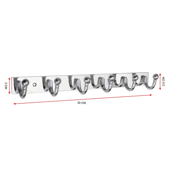 Pack_Of_4_Silver_Chrome_Heavy_Duty_Goli_6_Pt_Aluminium_Cloth_Hanger_Suitable_For_Bathroom_Bedroom_Kitchen_Wall_Hook_Rail_Hanging_Scarf,Coat,Keys_Tie_Clothes_Towel_Door_Robe_Hanging