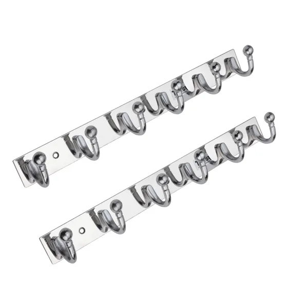 Pack_Of_4_Silver_Chrome_Heavy_Duty_Goli_6_Pt_Aluminium_Cloth_Hanger_Suitable_For_Bathroom_Bedroom_Kitchen_Wall_Hook_Rail_Hanging_Scarf,Coat,Keys_Tie_Clothes_Towel_Door_Robe_Hanging