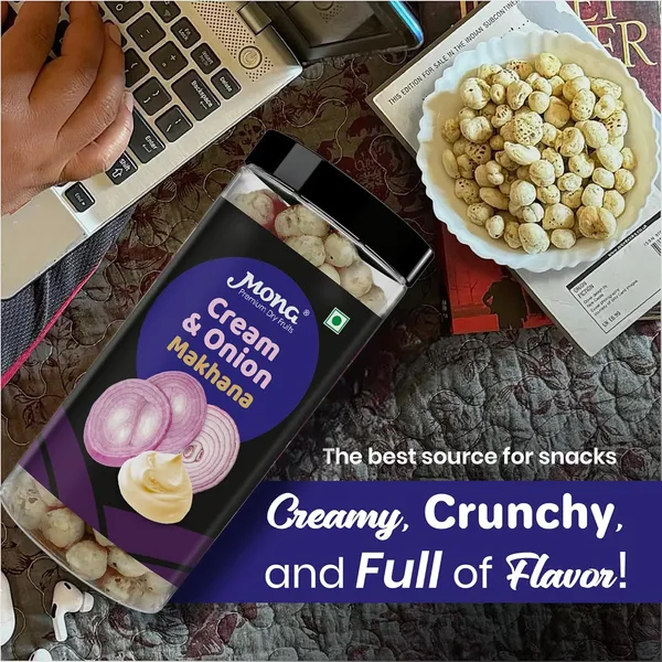 Cream_And_Onion_Flavored_Makhana__Savory_Roasted_Foxnuts_|_Light,_Crunchy_Snack_Airtight_Jar