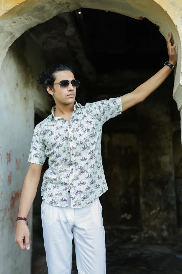 Jaipuri_Print_Multicolor_Pure_Cotton_Hand_Block___Half_Sleeve_Shirt_For_Men