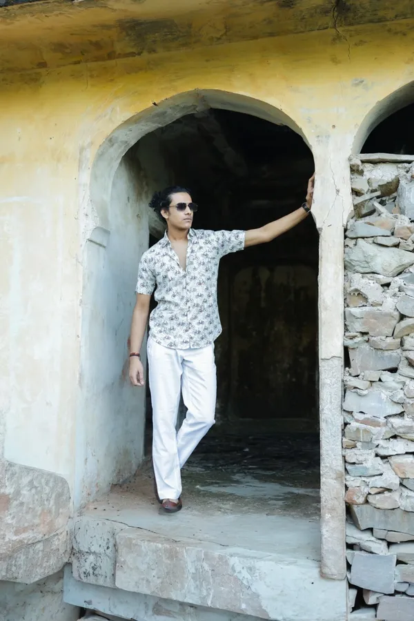 Jaipuri_Print_Multicolor_Pure_Cotton_Hand_Block___Half_Sleeve_Shirt_For_Men