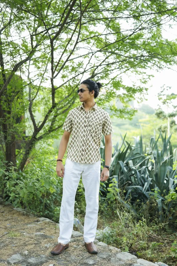 Jaipuri_Print_Multicolor_Pure_Cotton_Hand_Block___Half_Sleeve_Shirt_For_Men