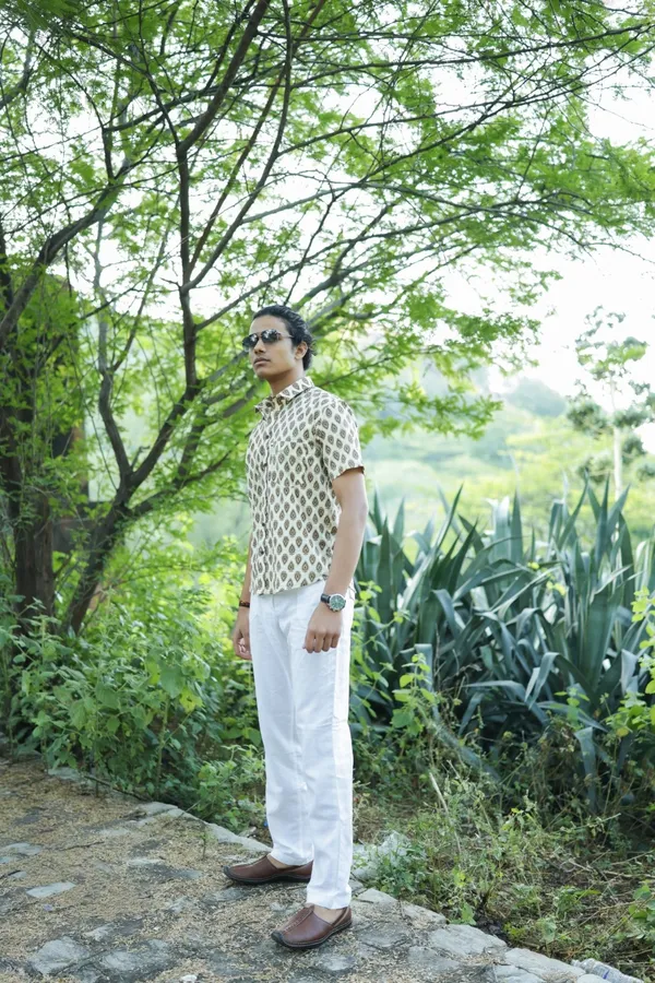Jaipuri_Print_Multicolor_Pure_Cotton_Hand_Block___Half_Sleeve_Shirt_For_Men