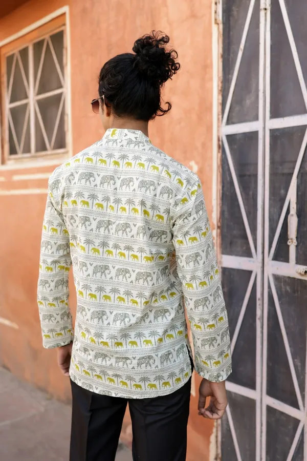 Jaipuri_Print_Yellow_Pure_Cotton_Hand_Block___Full_Sleeve_Kurta_For_Men