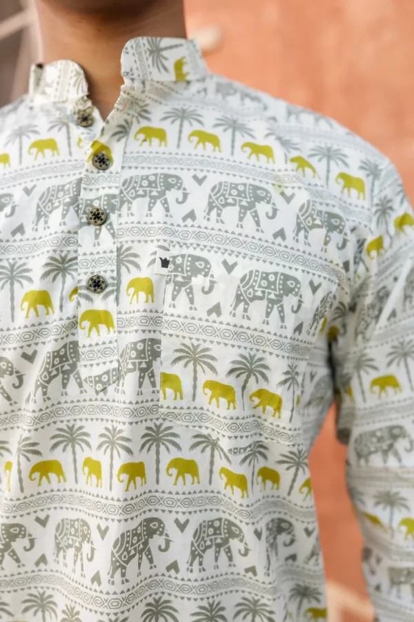 Jaipuri_Print_Yellow_Pure_Cotton_Hand_Block___Full_Sleeve_Kurta_For_Men