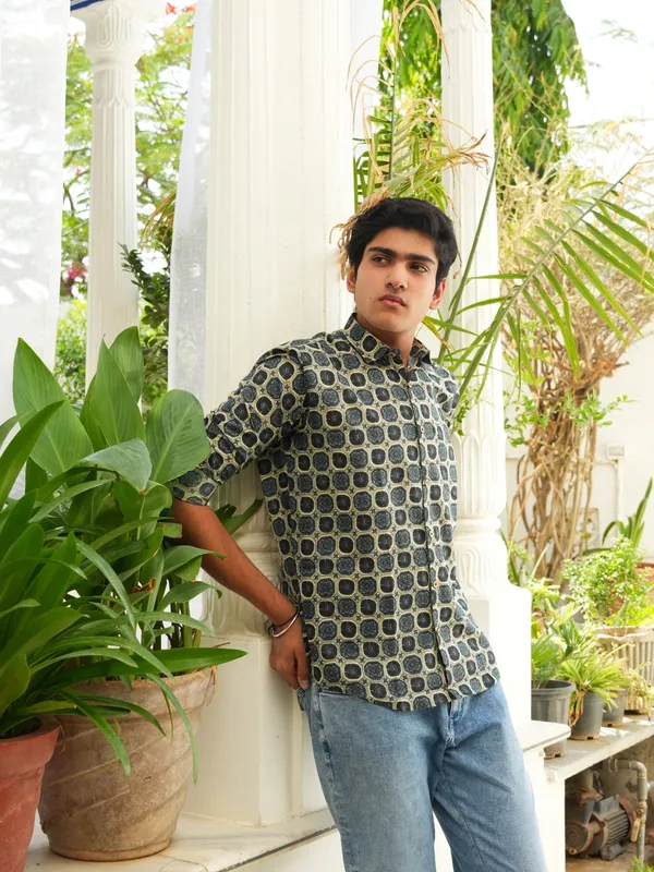 Jaipuri_Print_Multicolor_Pure_Cotton_Hand_Block___Full_Sleeve_Shirt_For_Men
