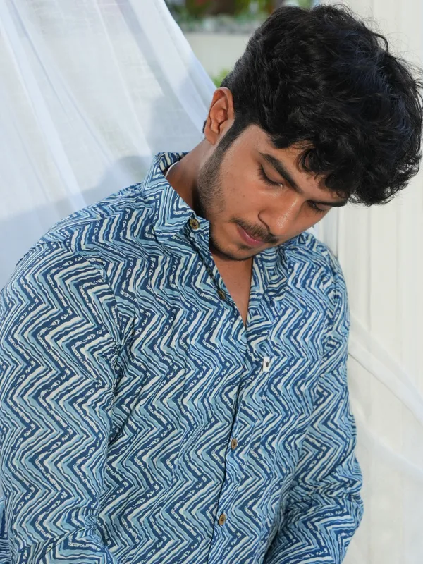 Jaipuri_Print_Light_Blue_Pure_Cotton_Hand_Block___Full_Sleeve_Shirt_For_Men