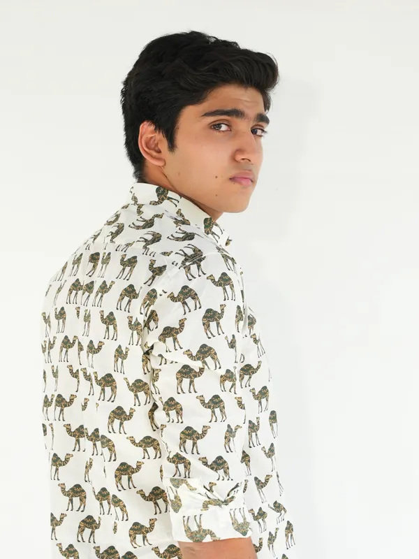 Jaipuri_Print_White_Pure_Cotton_Hand_Block___Full_Sleeve_Shirt_For_Men