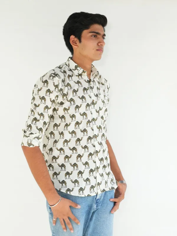 Jaipuri_Print_White_Pure_Cotton_Hand_Block___Full_Sleeve_Shirt_For_Men
