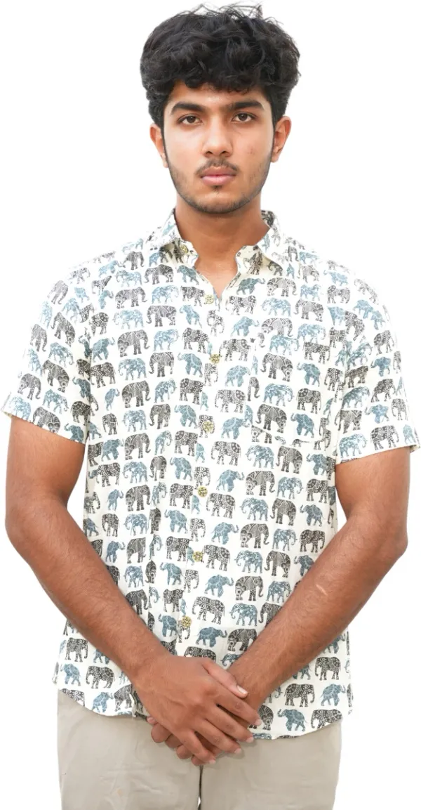 Jaipuri_Print_White_Pure_Cotton_Hand_Block___Half_Sleeve_Shirt_For_Men