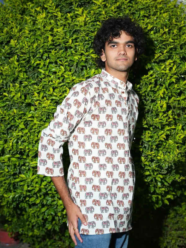 Jaipuri_Print_White_Pure_Cotton_Hand_Block___Full_Sleeve_Kurta_For_Men