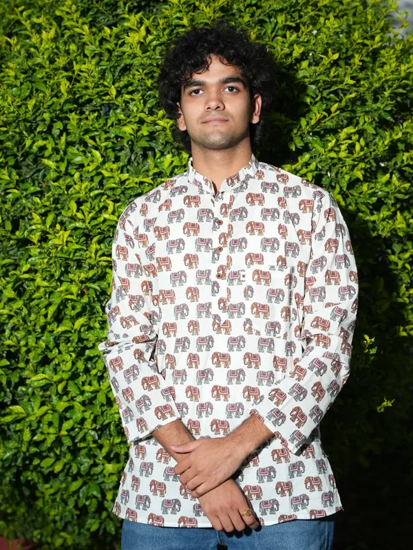 Jaipuri_Print_White_Pure_Cotton_Hand_Block___Full_Sleeve_Kurta_For_Men