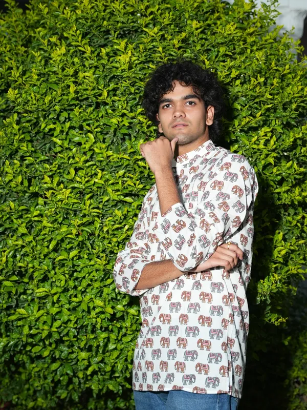 Jaipuri_Print_White_Pure_Cotton_Hand_Block___Full_Sleeve_Kurta_For_Men