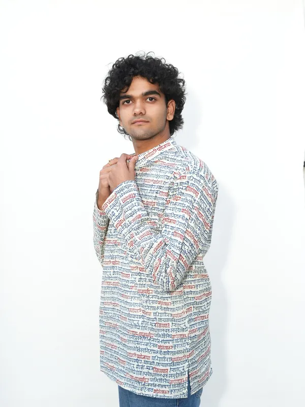 Jaipuri_Print_Beige_Pure_Cotton_Hand_Block___Full_Sleeve_Kurta_For_Men