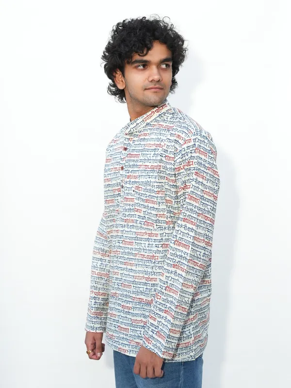 Jaipuri_Print_Beige_Pure_Cotton_Hand_Block___Full_Sleeve_Kurta_For_Men