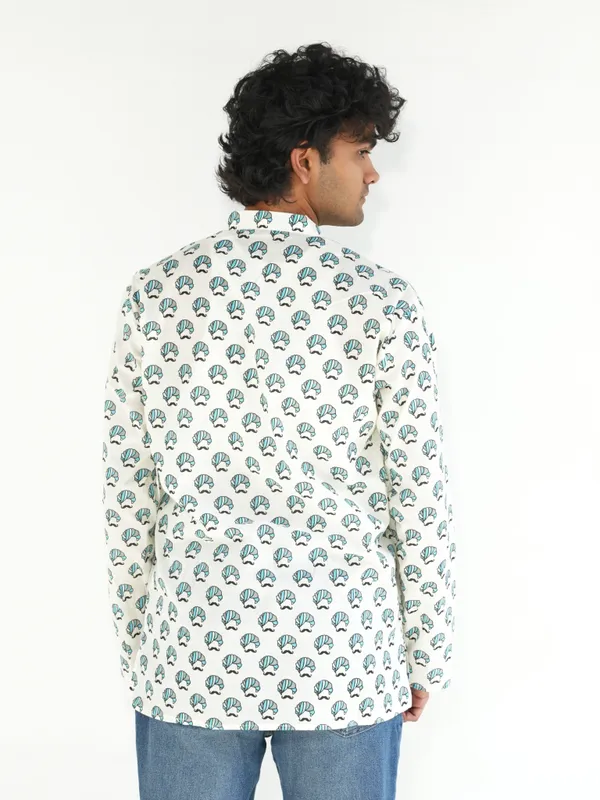 Jaipuri_Print_White_Pure_Cotton_Hand_Block___Full_Sleeve_Kurta_For_Men