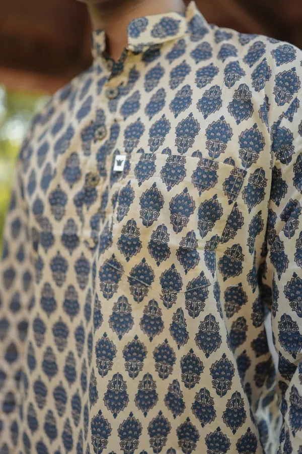 Jaipuri_Print_Brown_Pure_Cotton_Hand_Block___Full_Sleeve_Shirt_For_Men