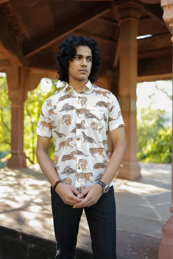 Jaipuri_Print_Multicolor_Pure_Cotton_Hand_Block___Half_Sleeve_Shirt_For_Men