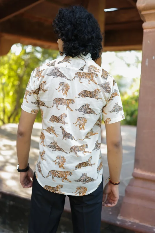 Jaipuri_Print_Multicolor_Pure_Cotton_Hand_Block___Half_Sleeve_Shirt_For_Men