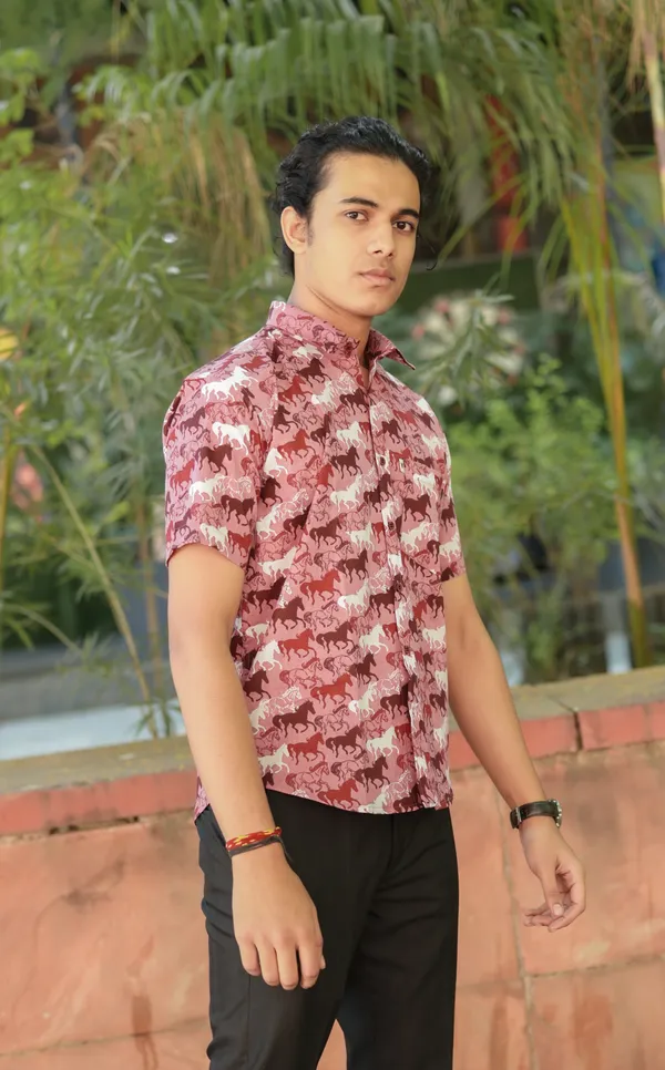 Jaipuri_Print_Multicolor_Pure_Cotton_Hand_Block___Half_Sleeve_Shirt_For_Men
